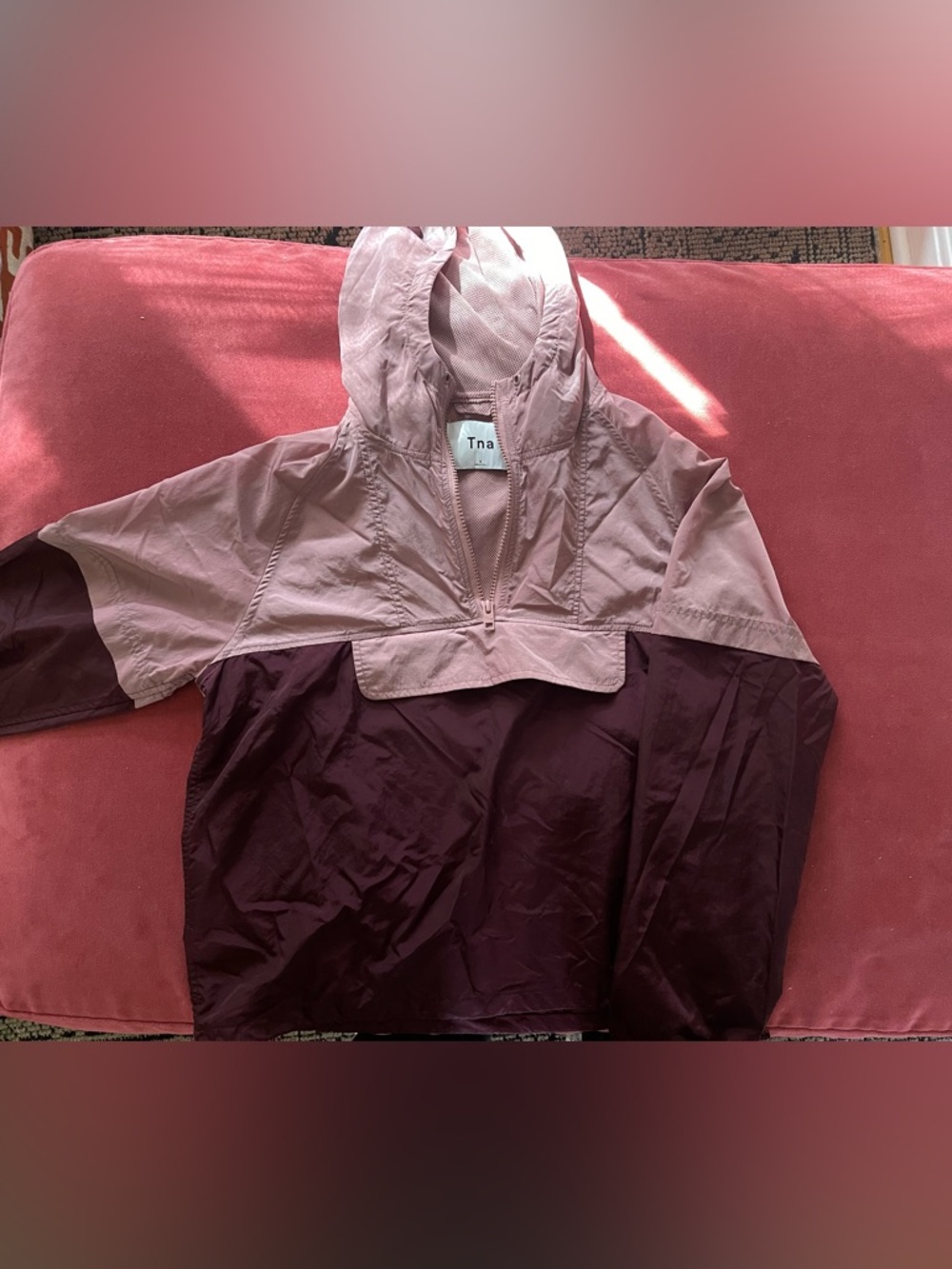 Tna Two-Tone Pink & Burgundy Wind Breaker